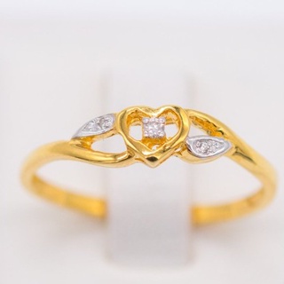 สินค้า Happy jewelry แหวนปลูกต้นรัก พลิดอก ออกผล แหวนหัจใจ แหวนเพชร แหวนทองเพชรแท้ ทองแท้ 37.5% ME617