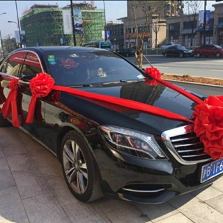 ราคา大红花球 ดอกสีแดงใช้ทุกงานตามความเหมาะสมงานแต่งงานเปิดพิธีงานเปิดร้านใหม่รถใหม่บ้านใหม่ 大红花球