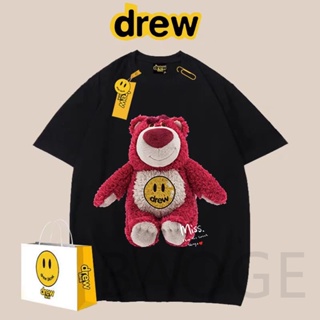bh Drew strawberry bear joint t-shirt Justin Bieber house smiley men and women tide brand short sleeve