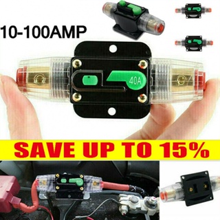 10a-100a AMP อุปกรณ์ฟิวส์เบรคเกอร์ รีเซ็ตวงจร 12V-48V DC กันน้ํา สําหรับรถยนต์ เรือ