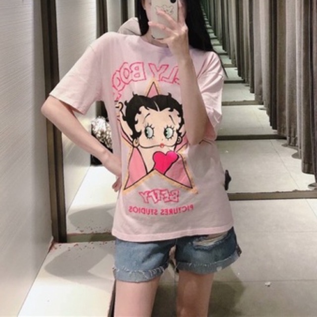 พร้อมส่ง-เสื้อยืด-เสื้อยืดสกรีน-เบ็ตตี้-ฮิตหนักมากช่วงนี้-ลายน่ารักผ้าใส่สบาย