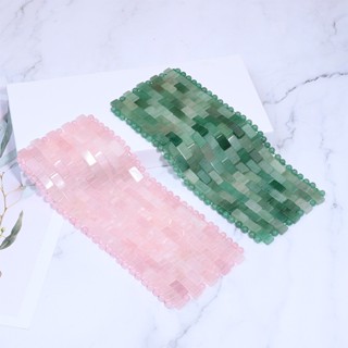 Jade Eye Curtain Pink Crystal Green Dongling Eye Mask Ice Massage Jade Eye Mask Jade Eye Curtain Set Beauty And Anti-Agi