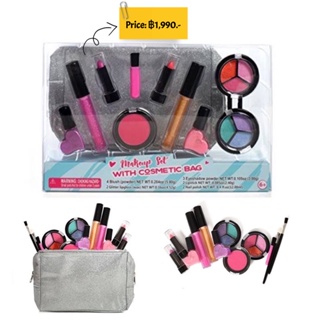 เครื่องสำอางเด็ก Kids Washable Makeup Set With A Glitter Cosmetic Bag จากอเมริกา 6 ปี+