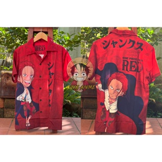 OP 1598 HAWAII SHIRT RED HAIR SHANKS RED FLIM ONE PIECE