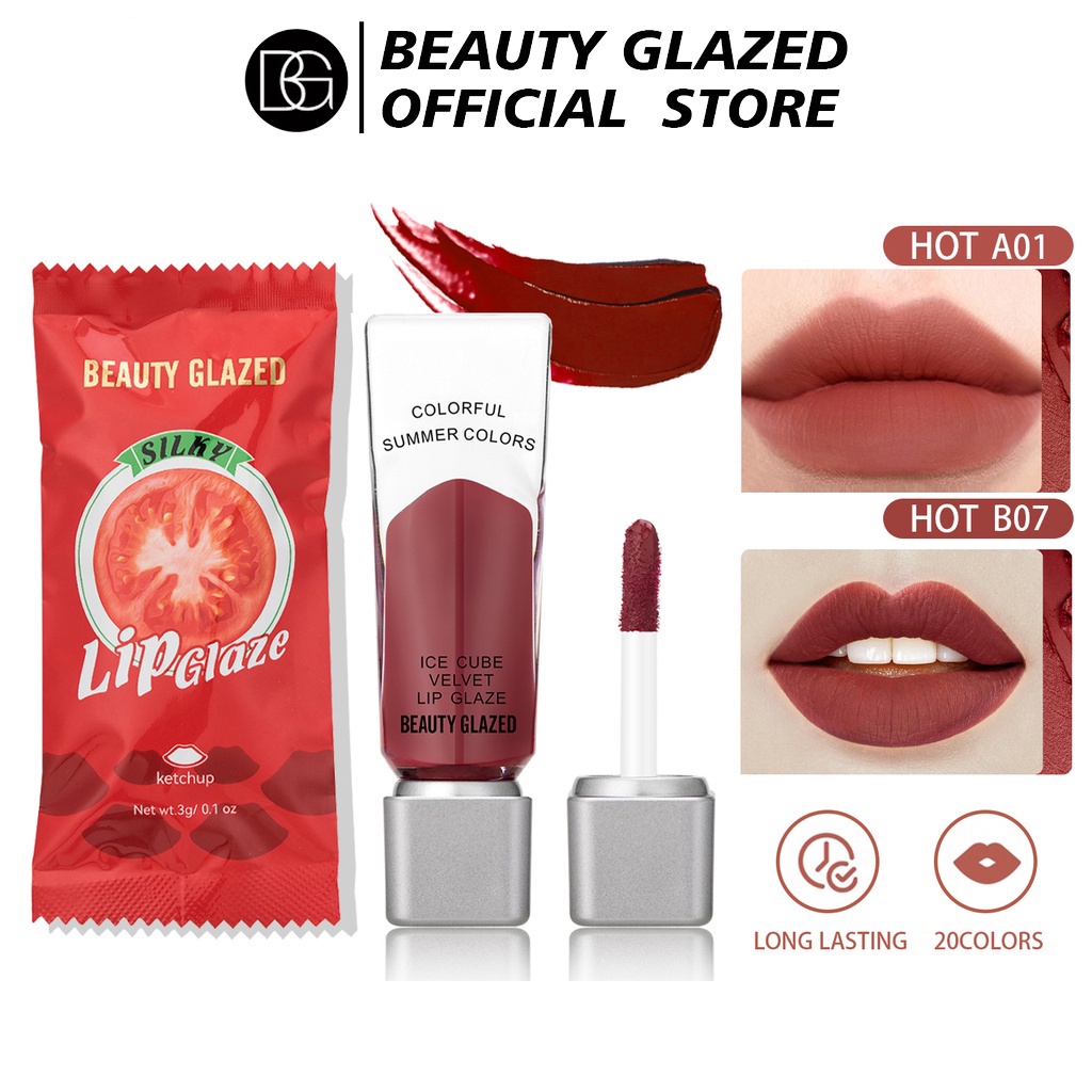 ภาพหน้าปกสินค้าBeauty GLAZED ลิปสติก ลิปทินท์ เนื้อแมตต์ กันน้ํา ติดทนนาน 20 สี จากร้าน beautyglazed1.th บน Shopee