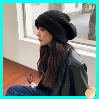 หมวกไหมพรม หมวกไหมพรมผู้หญิง หัวใหญ่ beanie ผู้หญิงฤดูใบไม้ร่วงและฤดูหนาวการป้องกันหูขนาดใหญ่อบอุ่นถัก beanie ใบหน้าใหญ่แสดงหมวกกองเล็กแนวโน้มชาย