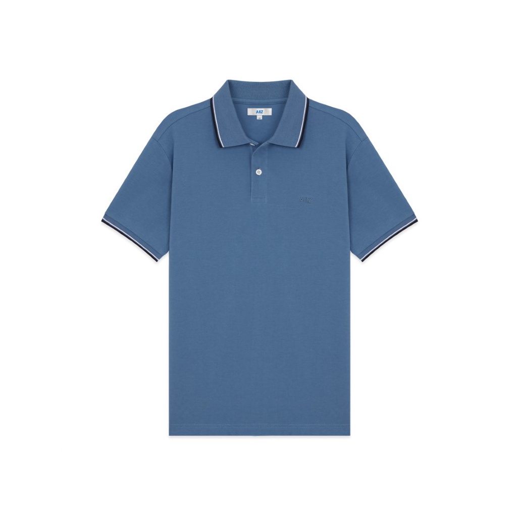 aiiz-เอ-ทู-แซด-เสื้อโปโลผู้ชาย-ปกลาย-ผ้าปิเก้-mens-tipping-polo-shirt