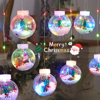 🎅พร้อมส่ง🎅 COD ไฟสายซานต้า 3M ตกแต่งวันหยุด  โคมไฟลวดทองแดง LED ไฟม่าน