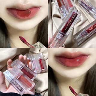 (มีสินค้าในพื้นที่ / เก็บเงินปลายทาง) Cherrylove Herorange Nourish Plump Lip Glaze Smooth Soft Mirror Lip Beauty