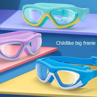 สินค้า (พร้อมส่ง)จากไทย2191 แว่นตาว่ายน้ำเด็ก กัน UV หลากสี ไร้ฝ้า แว่นเด็ก ปรับกันน้ำได้