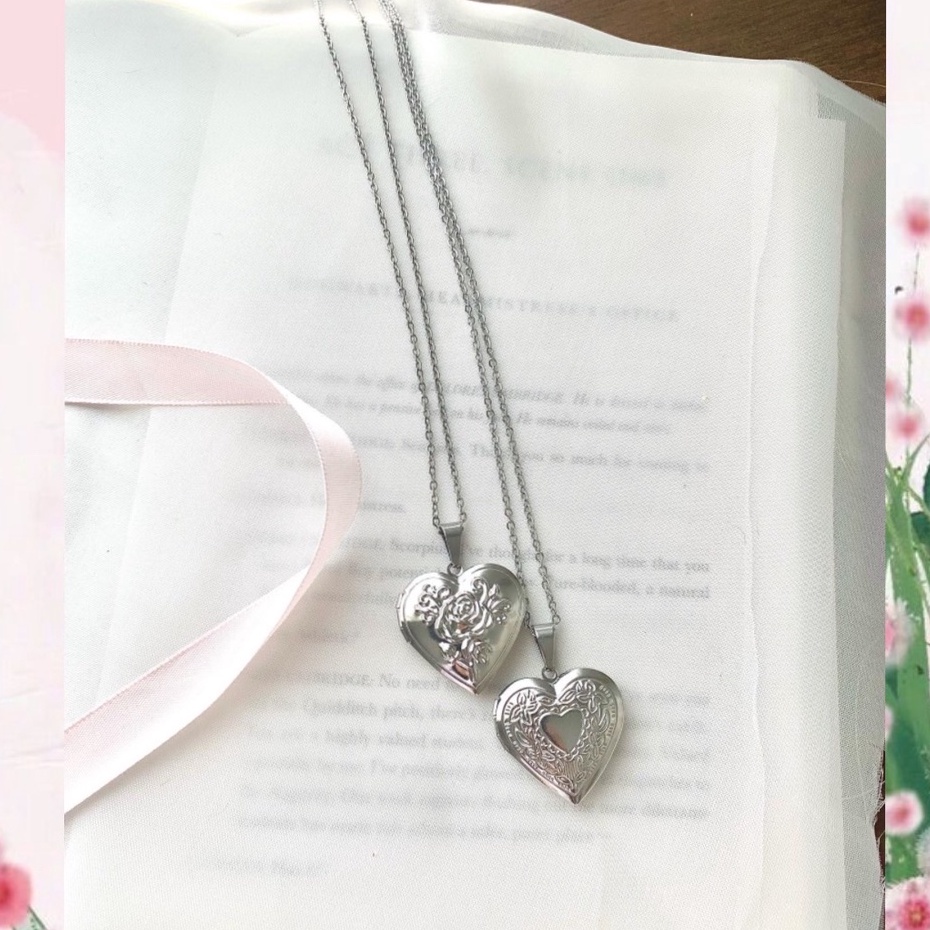 🌷สร้อยล็อกเก็ท🌷 เปิดได้ heart locket / rose locket S43 | Shopee Thailand