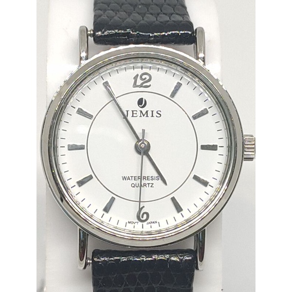 นาฬิกามือสอง เครื่องญี่ปุ่น JEMIS หน้าปัดกลมสีขาว | Shopee Thailand