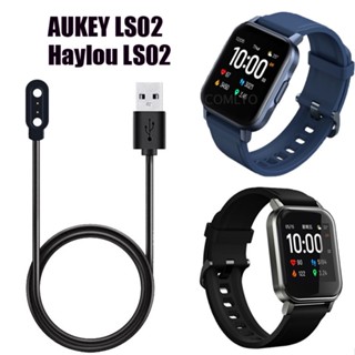 สําหรับ AUKEY LS02 สายชาร์จ Haylou LS02 สมาร์ทวอทช์ อะแดปเตอร์แม่เหล็ก USB ชาร์จเร็ว สายชาร์จสายไฟ สายชาร์จ