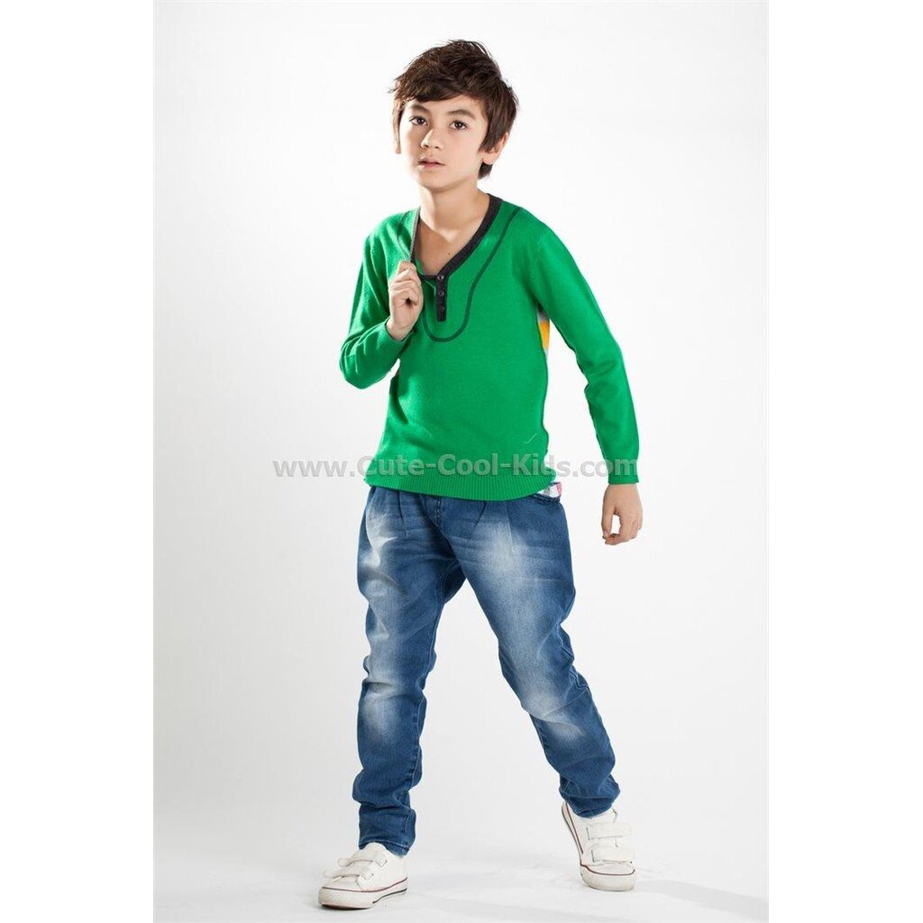 sh-062-เสื้อแขนยาวเด็กชาย-สีเขียว-size-130-6-7y