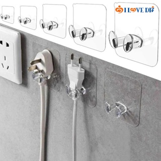 [DS] Multi-function Wall Storage Hooks / USB Cable Power Plug Socket Holder / Home Office Strong Adhesive Hanger / High Quality Wall Mounted Self Sticky Hooks