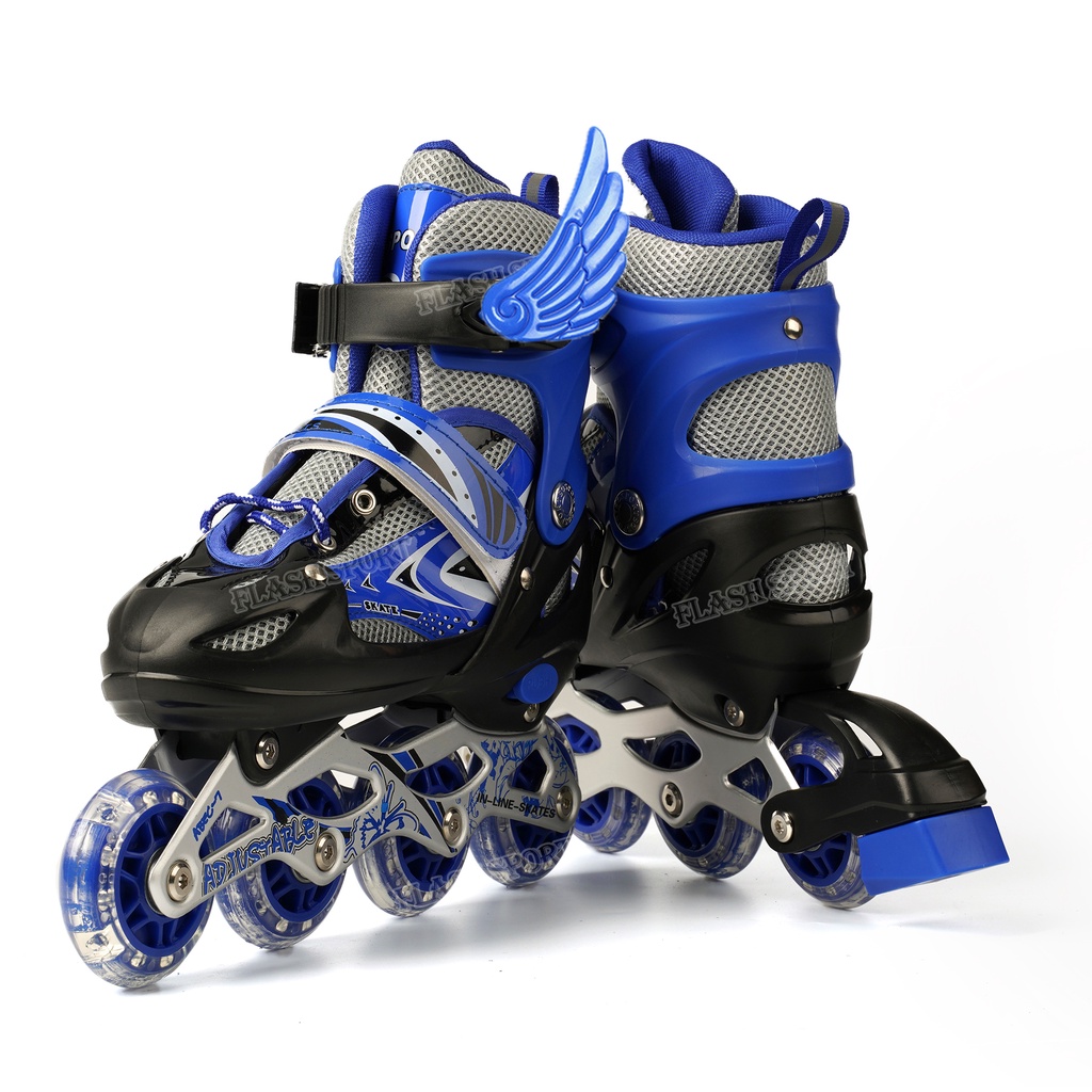 ภาพหน้าปกสินค้าRoller Skate โรลเลอร์สเกต รองเท้าสเก็ต โรลเลอร์เบลด Free Protective suit -Blue จากร้าน sportshopping บน Shopee