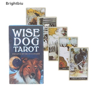 [Brightbiu] Wise Dog Tarot Cards ไพ่ Oracle Party Prophecy การทํานายกระดานเกมการ์ด [th]