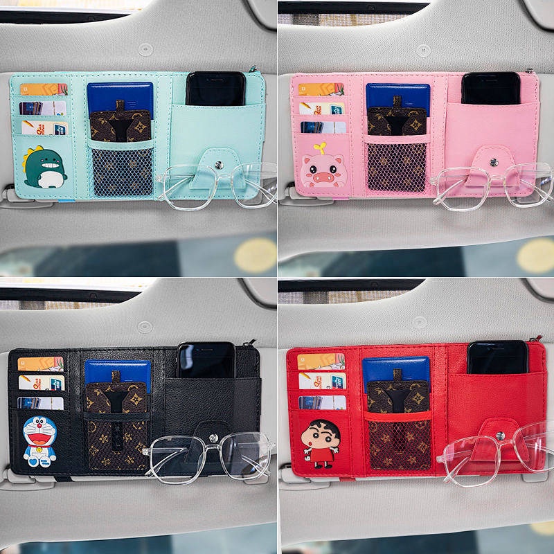 Automotive Sun Louver Storage Multifunctional Car Card Holder Creative ...