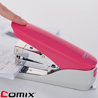 Comix B3188C เครื่องเย็บกระดาษ 25 แผ่น ปรับขนาดลวดได้ สีชมพู (แพ็ค 1 ชิ้น) ที่เย็บกระดาษ เครื่องเขียน อุปกรณ์สำนักงาน