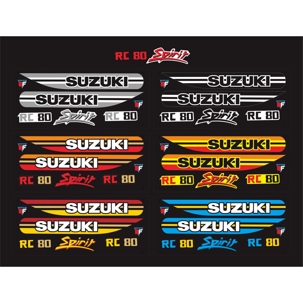 Suzuki RC80 Striping Variation Sticker Trim | Shopee Thailand