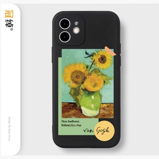 ins Art Van Gogh Oil Painting เคสไอโฟน iPhone 11 8 Plus case X Xr Xs Max Se 2020 cover เคส iPhone 13 12 pro max 7 Plus