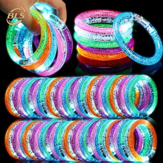 สร้อยข้อมือกระพริบ LED สร้างสรรค์ (สุ่มสี) / สายรัดข้อมืออะคริลิคเรืองแสง สําหรับเต้นรํา งานรื่นเริง / คริสต์มาส ฮาโลวีน ปาร์ตี้ กําไลข้อมือเรืองแสงในที่มืด