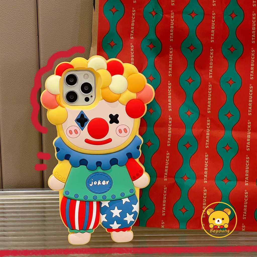 เคสโทรศัพท์มือถือ-ซิลิโคน-ลายตัวตลก-joker-น่ารัก-ตลก-สามมิติ-สําหรับ-iphone-14-pro-max-13-12-pro-max-iphone-11