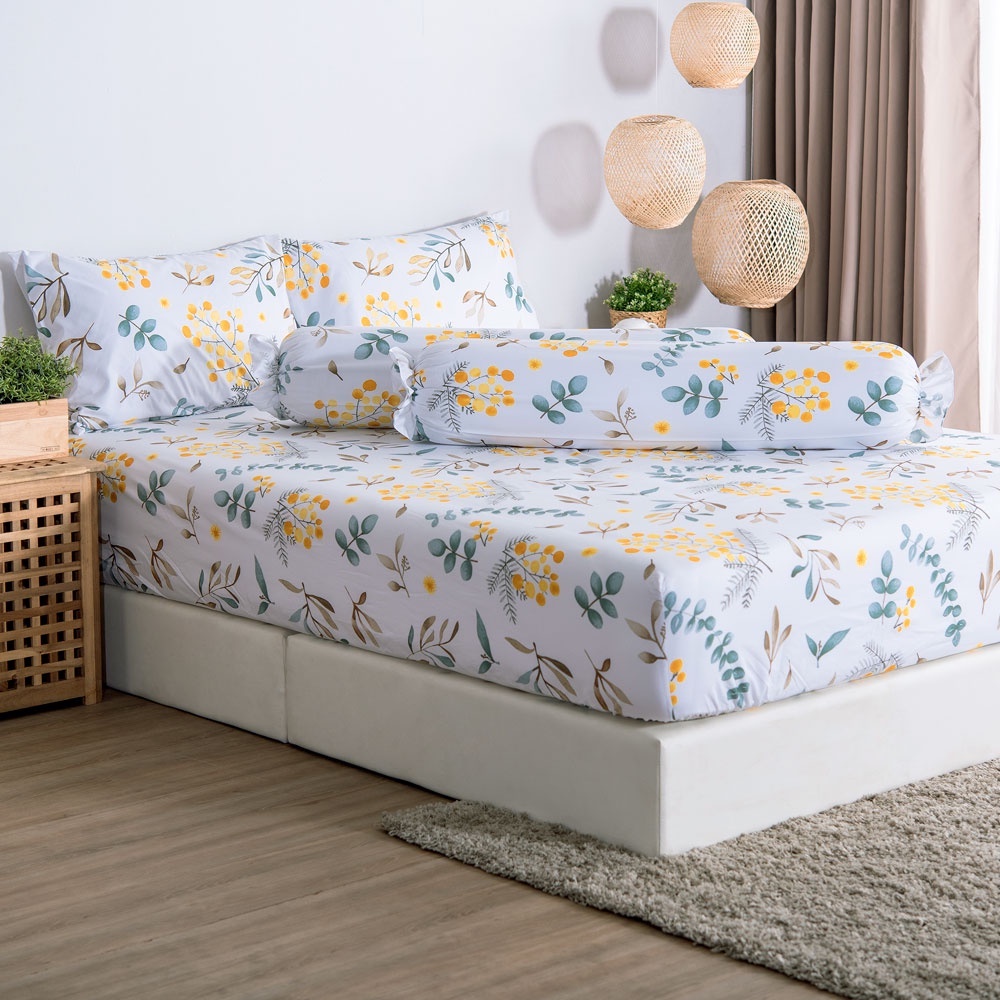 ภาพหน้าปกสินค้าLUCKY mattress ชุดผ้าปูที่นอน Micro Touch Flower Stlye Collection
