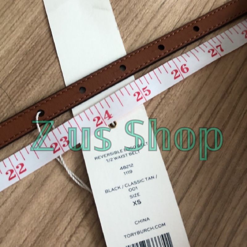 ภาพหน้าปกสินค้าพร้อมส่ง​ Tory Burch belt 0.5" size xs/s (ดูความยาวในรูปถัดไป) จากร้าน zusshopbypoom บน Shopee