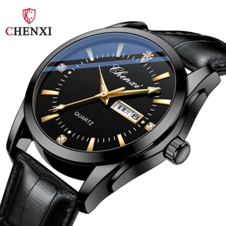 Chenxi นาฬิกาข้อมือควอตซ์แฟชั่น สายหนัง กันน้ํา หรูหรา สไตล์นักธุรกิจ สําหรับบุรุษ