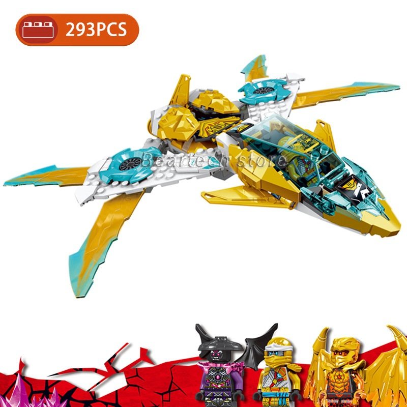 71770-บล็อคตัวต่อนินจา-golden-dragon-jet-ชุดนินจา-ของเล่นสําหรับเด็กผู้ชาย