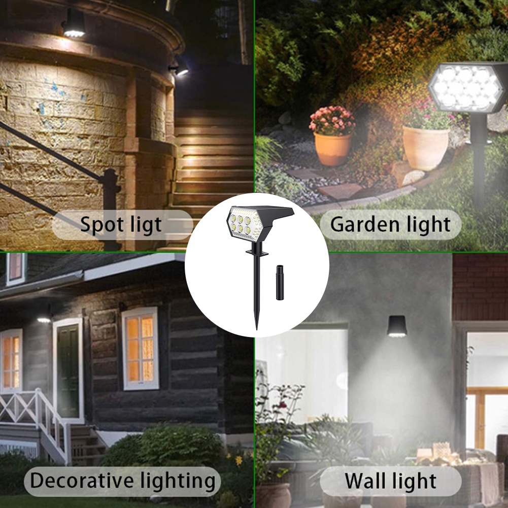 มีในสต็อก-โคมไฟสนาม-108-โคมไฟประดับสวนโซล่าเซลล์-led-solar-light-garden-ไฟปักสนาม-โคมไฟสนามหญ้า-ไฟสนามโซล่าเซลล์