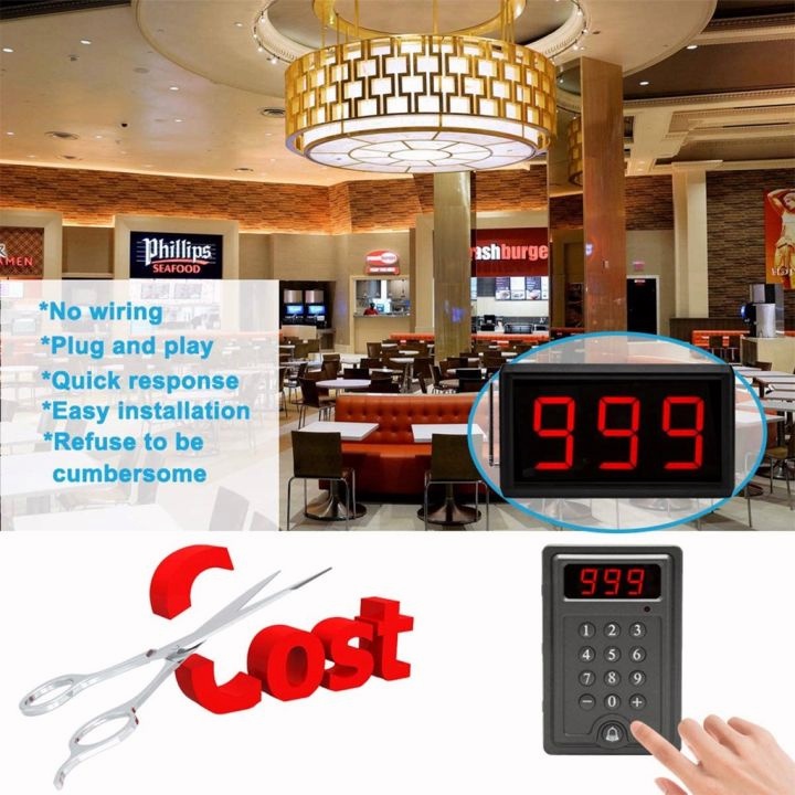 ไร้สาย-ระบบเรียกร้านอาหาร-ระบบแสดงหมายเลข-ระบบเพจเจอร์ร้านอาหาร-999-รอบคิว-สำหรับ