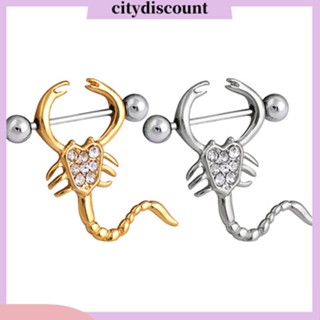 &lt;citydiscount&gt; จิวเจาะร่างกาย รูปแมงป่อง ประดับพลอยเทียม สําหรับผู้หญิง