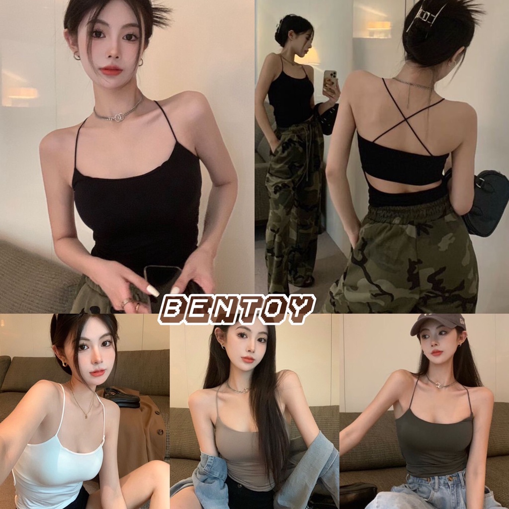 bentoy-bratop1872-เสื้อสายเดี่ยวผ้าร่อง-สีพื้น-ผ้ายืดใส่สบาย-เมทง่าย-รายการต้องมี