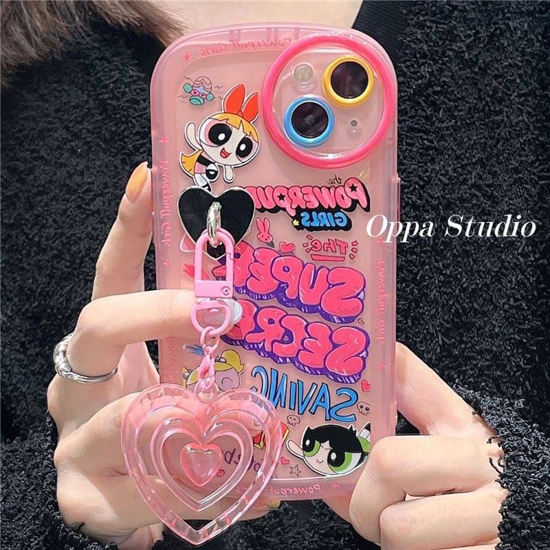 พร้อมส่งจากไทย-เคสมือถือ-เคสโทรศัพท์-เคสลาย-powerpuff-girls-เพาเวอร์พับเกิลห่วงหัวใจ