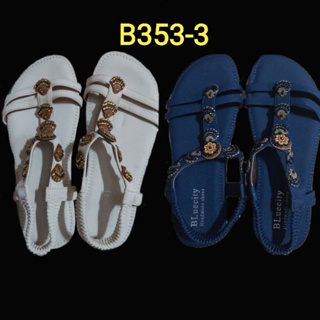 SALE!! SALE!! BLUE CITY (B353-3) Women Sandals Flat Ankle T-Strap Thong Elastic Sandal!!