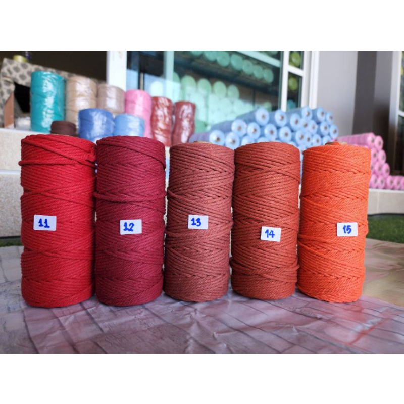 เชือกคิตตอน-cotton-macrame-rope-3mm300ก-สำหรับถักกระเป๋า-มัดเมคราเม่diy