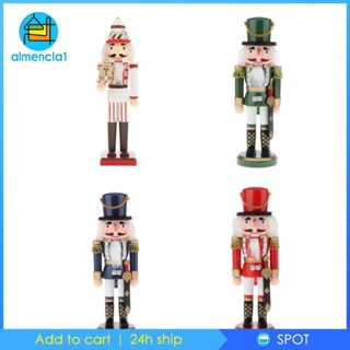 [Almencla1] หุ่นไม้แคร็กเกอร์ ตุ๊กตาทหาร 13.7 นิ้ว ของขวัญคริสต์มาส สําหรับเด็ก