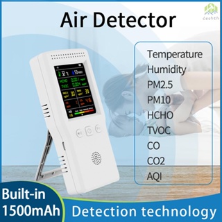 ภาพหน้าปกสินค้าเครื่องตรวจจับคุณภาพอากาศ 9 In 1 PM2.5 PM10 HCHO TVOC CO CO2 AQI หน้าจอ LCD พร้อมไฟแบ็คไลท์ อเนกประสงค์ ที่เกี่ยวข้อง