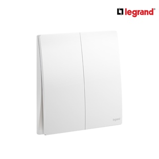 Legrand สวิตช์ทางเดียว 2 ช่อง สีขาว 2G 1Way Switch 16AX รุ่นมาเรียเซนต์ | Mallia Senses | Matt White|281002MW | BTiSmart