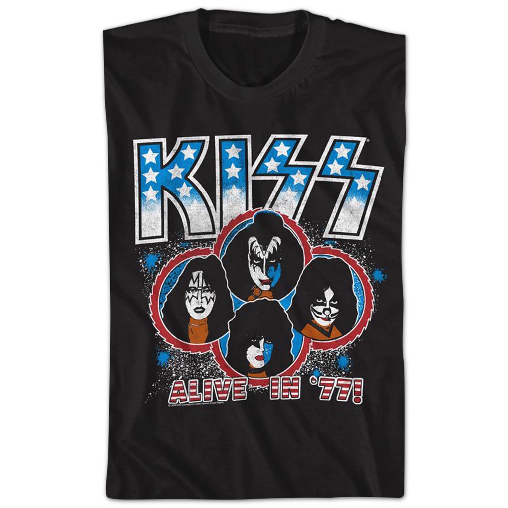 alive-in-77-kiss-t-shirt-เสื้อครอปสายฝอ-เสื้อยืดสวยๆ-เสื้อยีด