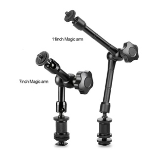 แขนจับอเนกประสงค์ Magic Arm 7" และ 11" ตัวต่อเพิ่มอุปกรณ์เสริมกล้อง สกรู 1/4 นิ้ว ใช้ได้ทั้ง กล้อง, LED,จอ Monitor, Mic