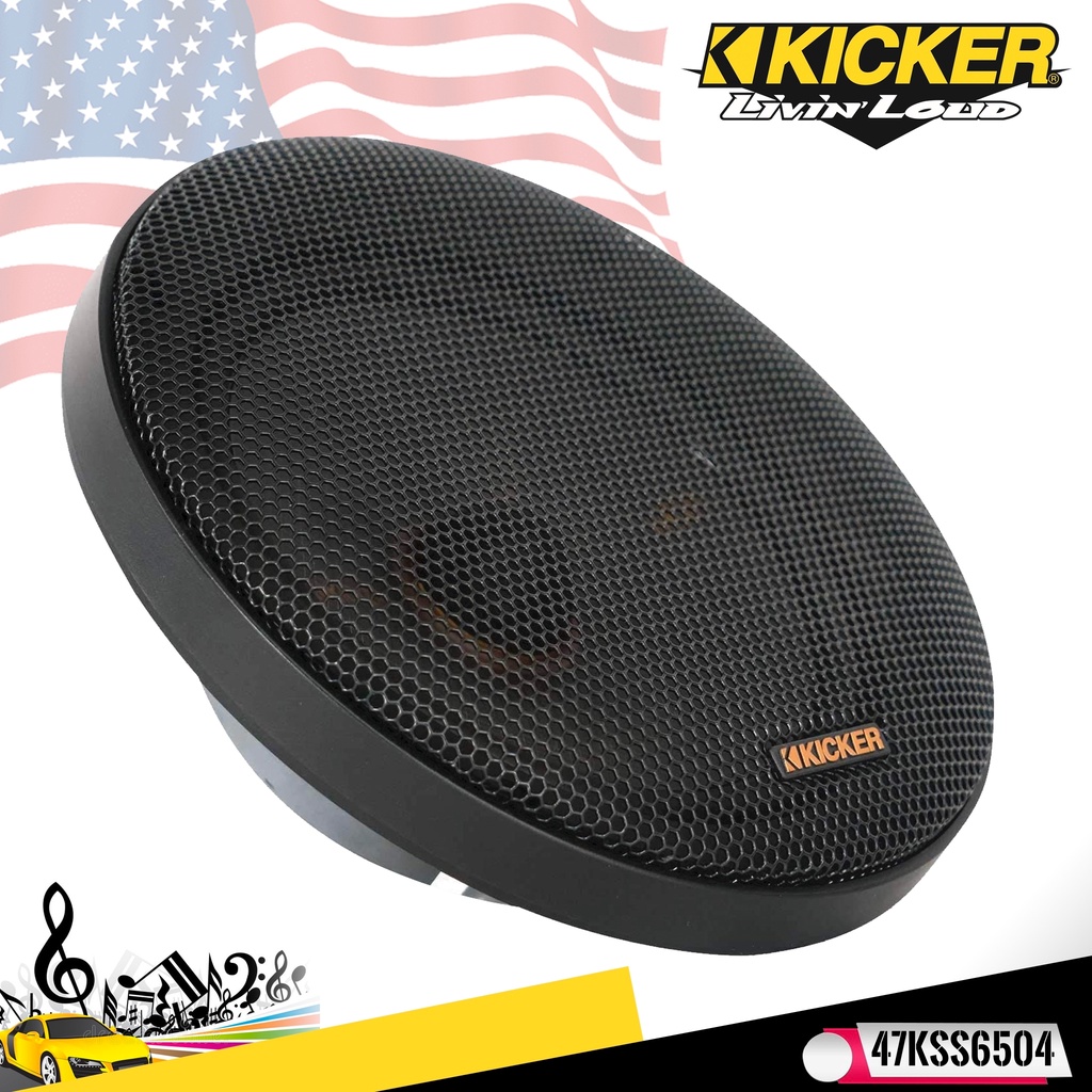 kicker-รุ่น47kss6504-ลำโพง6-5-นิ้วแยกชิ้น2ทาง-top-model-กำลังขับ250วัตต์แนวเสียงsq-ราคาที่คุ้มค่า