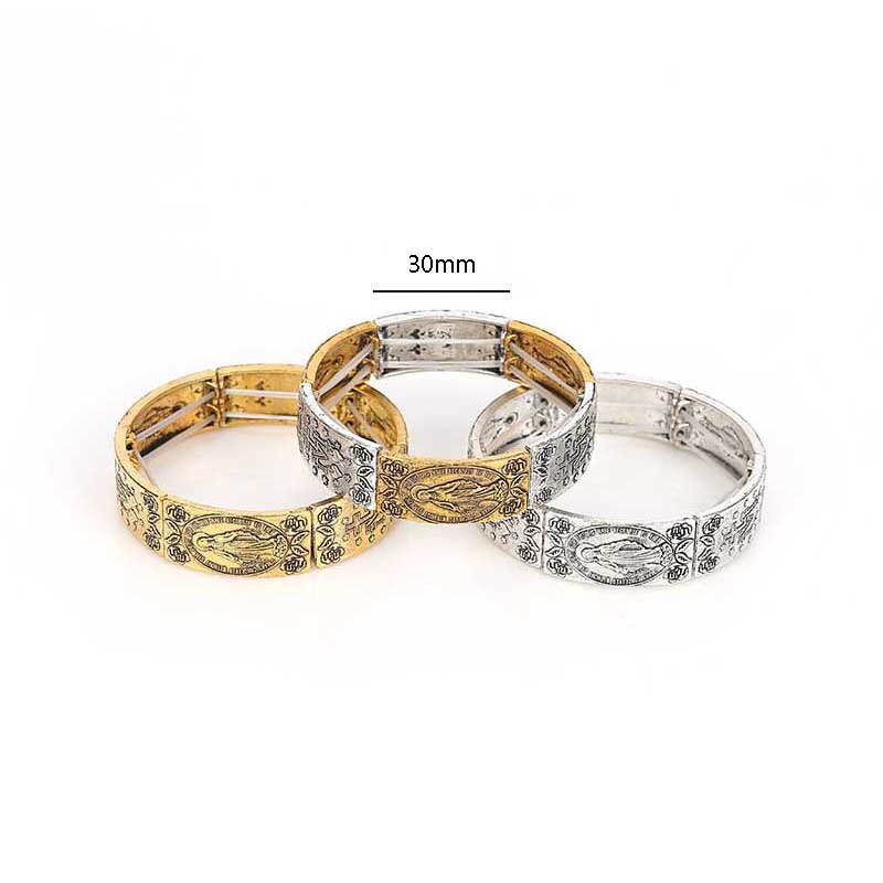 สร้อยข้อมือ-จี้ไม้กางเขน-พระแม่มารีย์คาทอลิก-เหมาะกับของขวัญ-สไตล์คริสเตียน