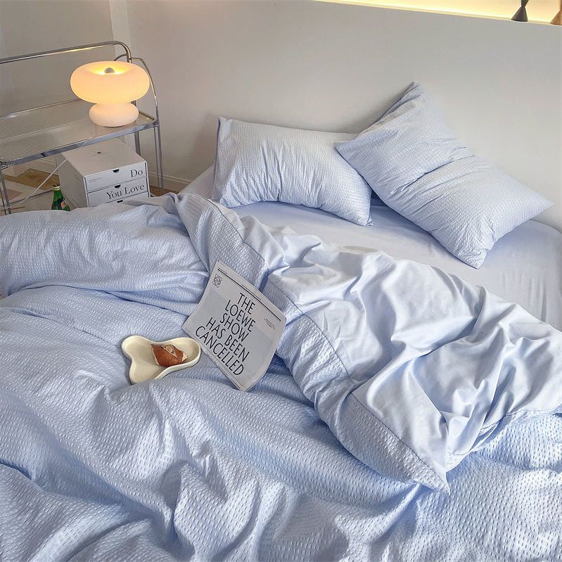 ผ้าปูที่นอน-ชุดผ้าปูที่นอน-5-6ฟุต-กระโปรงเตียงสี่ชิ้นสไตล์เกาหลีผ้าปูเตียงลูกไม้สไตล์สาธารณะผ้านวมคลุมเตียงเดี่ยวห