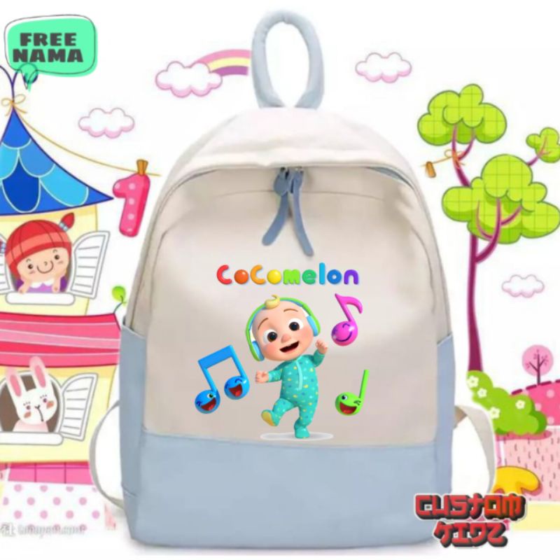 กระเป๋านักเรียน-พิมพ์ลาย-cocomelon-สําหรับเด็กอนุบาล