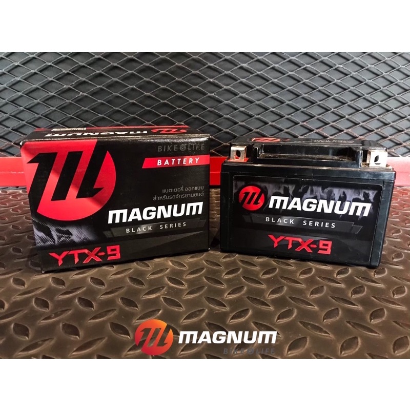 แบตเตอรี่แห้งรถมอเตอร์ไซด์-magnum-black-series-รุ่น-ytx-9-12v-9ah-cb400-street400-ninja250-300-400-z800-z900-zx6