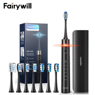 Fairywill Pro 500 แปรงสีฟันไฟฟ้า 8 หัวแปรงดูปองท์ IPX7 กันน้ำ