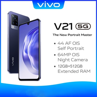 สินค้า โทรศัพท์มือถือ vivo v21 ของเเท้100% โทรศัพท์ 6.7 นิ้ว สมาร์ทโฟนจอใหญ่ 5G โทรศัพท์ถูกๆ รองรับแอพธนาคาร